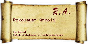 Rokobauer Arnold névjegykártya
